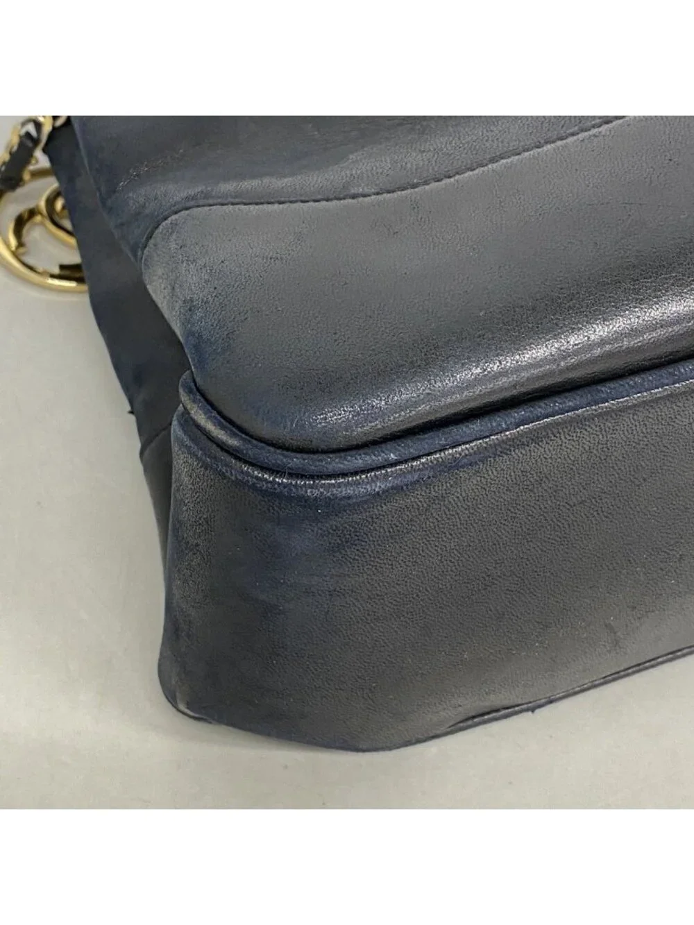 Chanel Chain Tote Lambskin Black Gold